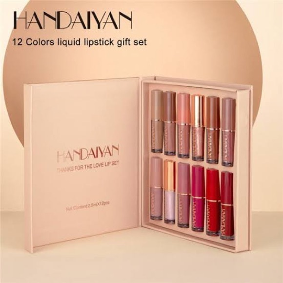 HANDAIYAN 12 Colors Liquid Lipstick Set Matte Lip Gloss, Velvet Lip Gloss - Picture 3 of 9